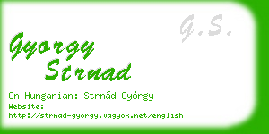 gyorgy strnad business card